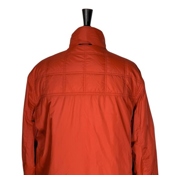 L.L. Bean Men's Puffer Jacket Orange Zip Outdoor Hiking Insulated Windbreaker M - Picture 8 of 12